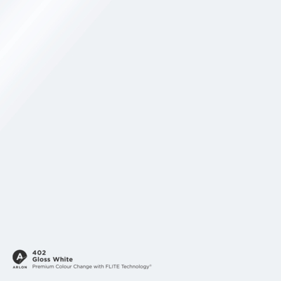 Vinyle coulé Arlon Premium Colour Change 402 Gloss White brillant