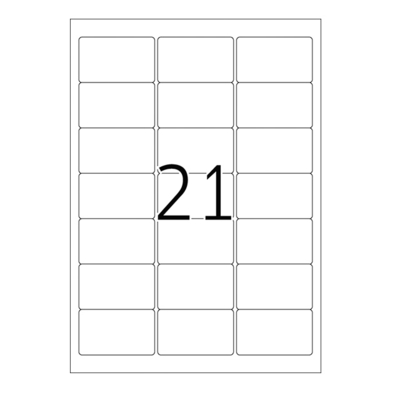 Adhésif Xerox Multi-use Labels Blanc 70 g/m² 38 mm x 63 mm 003R96298
