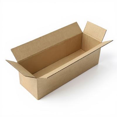 Caisse carton longue ouverture grand côté