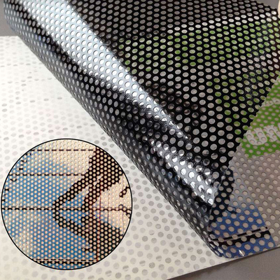 adhésif en rouleaux pour jet d'encre Orajet 3676 brillant adhésif permanent blanc & noir, perforé 60% 1370mm x 25m