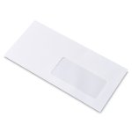 Enveloppe DL Conqueror Laid Brillant White 120 g/m² avec fenêtre 45 mm x 100 mm