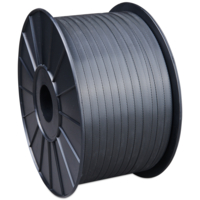 Feuillard polypropylène manuel noir 600µ 12 mm x 1500 m
