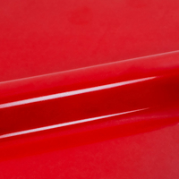 Siser, PS Films, satiné, polyuréthane, A0028 - rouge vif, 90µm, 500mm x 25.00m, hotmelt, Boîte de 1 rouleau, A0028/0.50