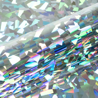 Siser, Holographic, brillant, polyester, H0087 - crystal silver, 105µm, 500mm x 10.00m, hotmelt, Boîte de 1 rouleau, H0087/0.50