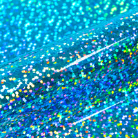 Siser, Holographic, brillant, polyester, H0011 - aqua, 105µm, 500mm x 10.00m, hotmelt, Boîte de 1 rouleau, H0011/0.50
