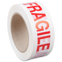Ruban adhésif Polypropylène imprimé Fragile rouge 50mm x 100 m