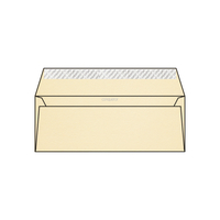Enveloppe DL 110 x 220 mm sans bande sans fenêtre Conqueror vergé, vergé chamois, strip, patte droite, 120g/m2 contient du coton