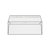 Enveloppe DL 110 x 220 mm sans bande sans fenêtre Conqueror Wove, vélin blanc diamant, strip, patte droite 120g/m2