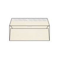 Enveloppe DL 110 x 220 mm sans bande sans fenêtre Conqueror Contour, martelé blanc nacré, strip, patte droite 120g/m2, contient du coton