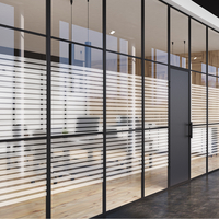Film adhésif décoratif pour vitrage Motifs lignes dépolies givrées 44 mm / 10 mm Coala Windows Decor