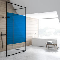 Film adhésif décoratif pour vitrage Couleur bleu océan Coala Windows Decor
