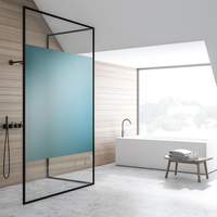 Film adhésif décoratif pour vitrage Couleur bleu ciel mat translucide Coala Windows Decor