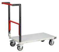 Chariot FIMM flat-pack dossier repliable 850 x 500 mm plateau mélaminé roues TPE 250 kg