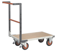 Chariot FIMM flat-pack dossier fixe, 850 x 500 mm, plateau médium, roues caoutchouc, 400 kg