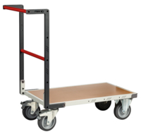 Chariot FIMM flat-pack dossier fixe, 850 x 500 mm, plateau médium, roues TPE, 400 kg