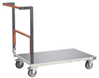 Chariot FIMM flat-pack dossier repliable 850 x 500 mm plateau tôle roues TPE 250 kg