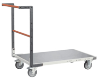 Chariot FIMM flat-pack dossier fixe, 1000 x 600 mm, plateau tôle, roues TPE, 250 kg