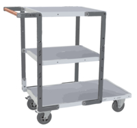 Servante FIMM flat-pack 3 plx mélaminé 1 pl. 1000 x 600 mm et 2 plx 700 x 600 mm roues cc 250 kg