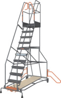 Escabeau à immobilisation automatique FIMM, 11 marches, 150 kg