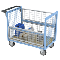 Chariot conteneur grillagé sans toit FIMM, 1000 x 600 mm, 500 kg