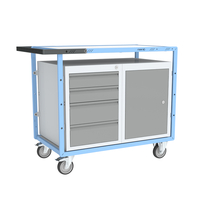 Servante établi équipée, 1 bloc 4 tiroirs + 1 bloc porte, 250 kg, FIMM