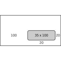 Enveloppe DL Blanche 80 g/m² avec fenêtre 35x100 mm - Antalis Classic