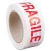 Ruban adhésif PVC imprimé Fragile rouge 50mm x 100 m