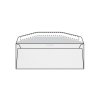 Enveloppe DL 110 x 220 mm sans bande sans fenêtre Conqueror Contour, martelé blanc glacier, strip, patte trapèze 120g/m2, contient du coton