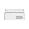 Enveloppe DL 110 x 220 mm sans bande fenêtre à droite en bas 45mm x 100mm Conqueror CX22, lisse, blanc diamant strip, patte droite, 120g/m2 contient du coton