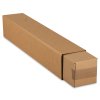 Tube carre telescopique- Carton - brun - Tube petit format- Tube d'expedition-Antalis