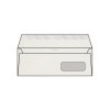 Enveloppe DL 110 x 220 mm fenêtre à droite en bas 45mm x 100mm Conqueror vergé, vergé, blanc, strip patte droite, 120g/m2 contient du coton