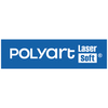 Logo du produit Polyart Laser Soft en blanc sur un rectangle bleu