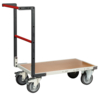 Chariot FIMM flat-pack dossier fixe, 850 x 500 mm, plateau médium, roues TPE, 400 kg