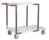 Servante FIMM flat-pack 2 plx mélaminé 1 pl. 1000 x 600 mm et 1 pl. 700 x 600 mm roues TPE 250 kg