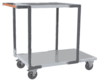Servante FIMM flat-pack 2 plx tôle 1 pl 1000 x 600 mm et 1 plateau 700 x 600 mm roues cc 250 kg