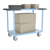 Servante mécano-soudée double poignées 2plat mélaminé 1000x600mm roues TPE 250kg