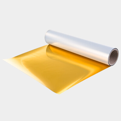 Flex de découpe metallisé en polyuréthane pour transfert à chaud 421 or  CHEMICA Metallic