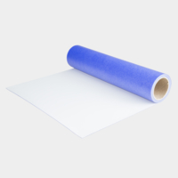 Flex de découpe breveté en base polyuréthane pour transfert à chaud 4409 blanc/bleu CHEMICA Duoflex