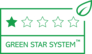 Un produit classé 1 étoile "Green Star System Packaging" signifie qu'il est composé au total de 25 à 49 % de matériaux recyclés (PIR+PCR) ou renouvelables, qu'il est conforme au règlement REACH, mais qu'il n'est pas techniquement recyclable.